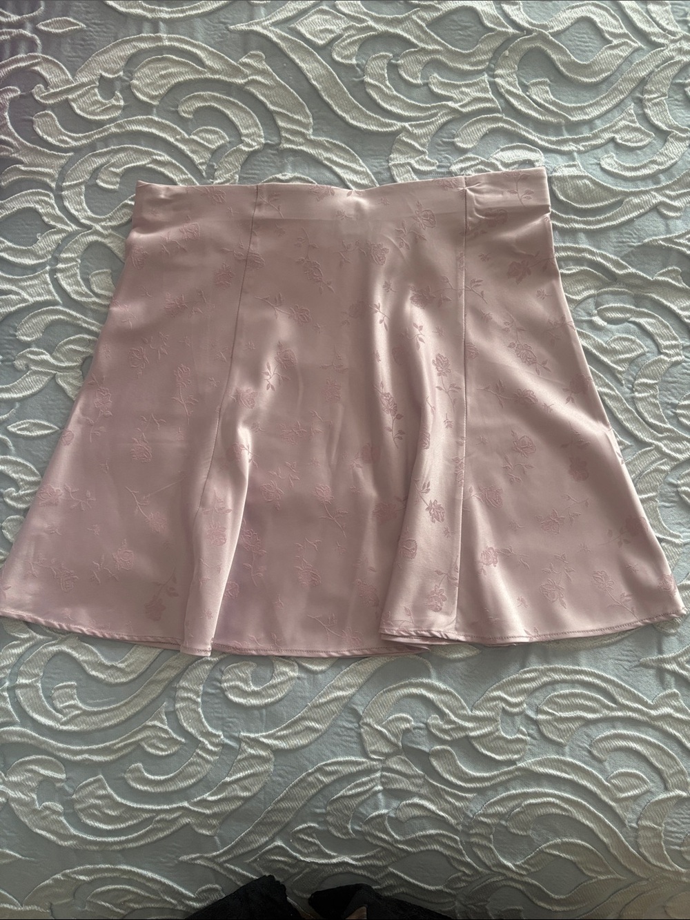 Garage Pale Pink Floral silk Skirt